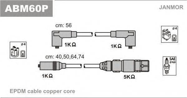 Комплект проводов зажигания JANMOR ABM60P