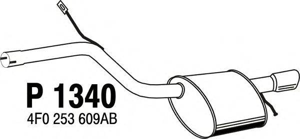 Глушитель выхлопных газов конечный FENNO 1340