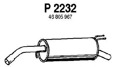 Глушитель выхлопных газов конечный FENNO P2232