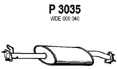 Средний глушитель выхлопных газов FENNO P3035