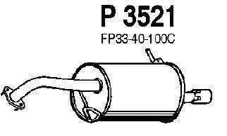 Глушитель выхлопных газов конечный FENNO P3521