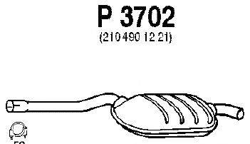 Средний глушитель выхлопных газов FENNO P3702