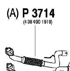 Труба выхлопного газа FENNO 3714