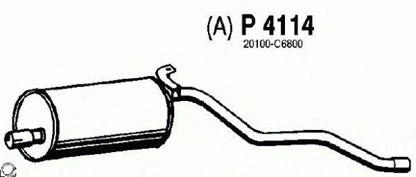 Глушитель выхлопных газов конечный FENNO P4114