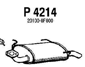 Глушитель выхлопных газов конечный FENNO P4214