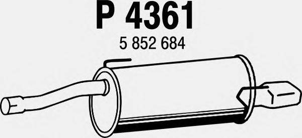 Глушитель выхлопных газов конечный FENNO P4361