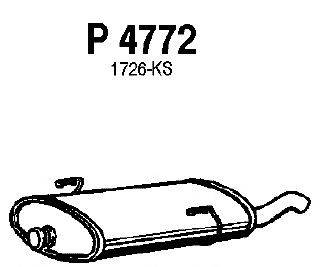 Глушитель выхлопных газов конечный FENNO P4772