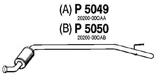 Средний глушитель выхлопных газов FENNO 5050