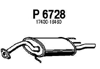 Глушитель выхлопных газов конечный FENNO P6728