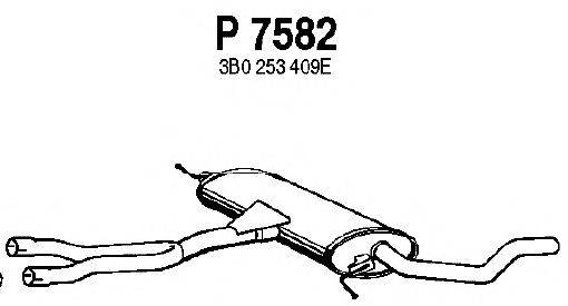 Средний глушитель выхлопных газов FENNO P7582