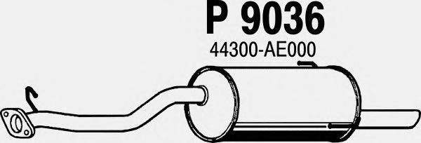 Глушитель выхлопных газов конечный FENNO P9036
