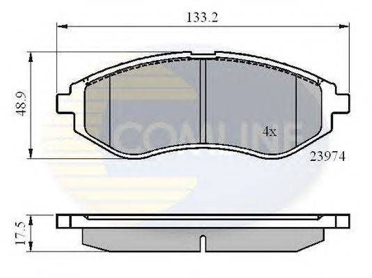 Комплект тормозных колодок, дисковый тормоз COMLINE CBP01186