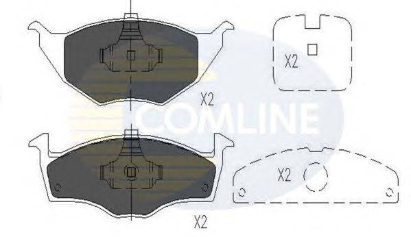 Комплект тормозных колодок, дисковый тормоз COMLINE CBP01144