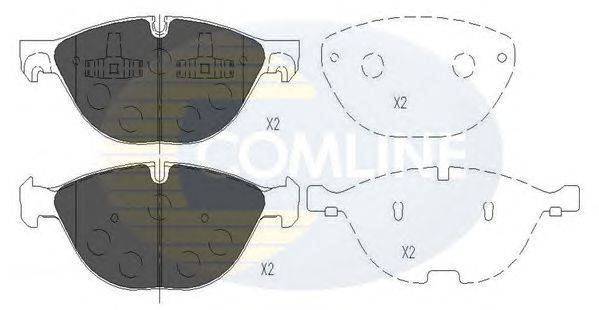 Комплект тормозных колодок, дисковый тормоз COMLINE CBP06021