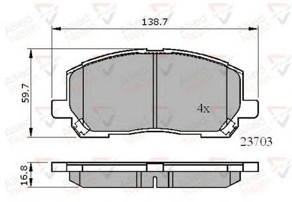 Комплект тормозных колодок, дисковый тормоз COMLINE ADB01507
