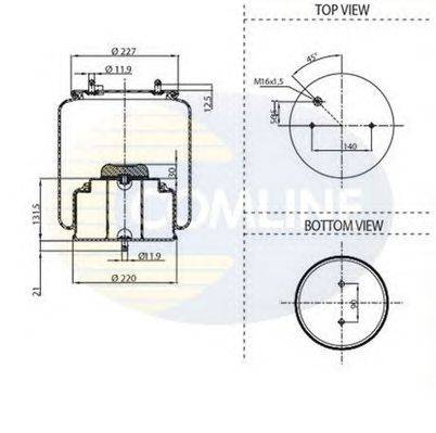 Кожух пневматической рессоры COMLINE CAS9034MP