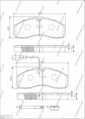 Комплект тормозных колодок, дисковый тормоз NPS 0986494278