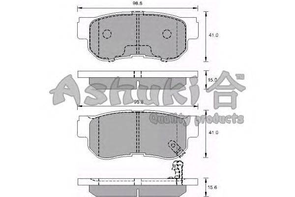 Комплект тормозных колодок, дисковый тормоз ASHUKI 1083-9050J