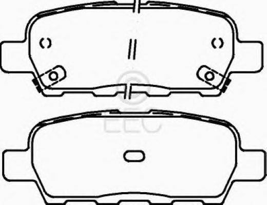 Комплект тормозных колодок, дисковый тормоз EEC BRP1264
