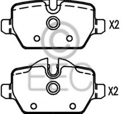 Комплект тормозных колодок, дисковый тормоз EEC BRP1459