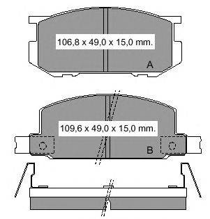 Комплект тормозных колодок, дисковый тормоз VEMA 20854