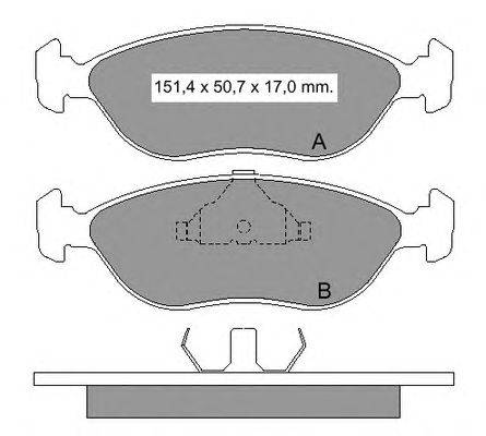 Комплект тормозных колодок, дисковый тормоз VEMA 20147