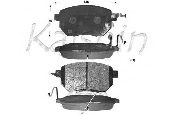 Комплект тормозных колодок, дисковый тормоз KAISHIN D1264