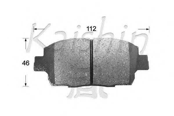 Комплект тормозных колодок, дисковый тормоз KAISHIN D2257