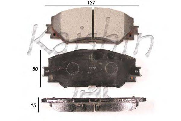 Комплект тормозных колодок, дисковый тормоз KAISHIN D2274