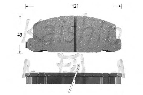 Комплект тормозных колодок, дисковый тормоз KAISHIN D4014