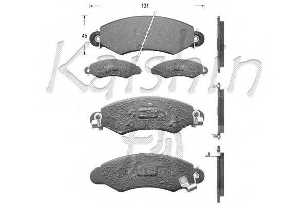 Комплект тормозных колодок, дисковый тормоз KAISHIN D9046