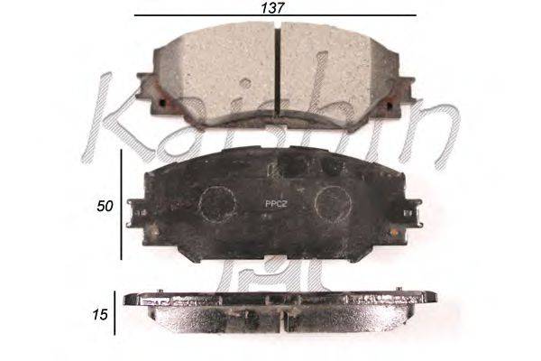 Комплект тормозных колодок, дисковый тормоз KAISHIN FK2274