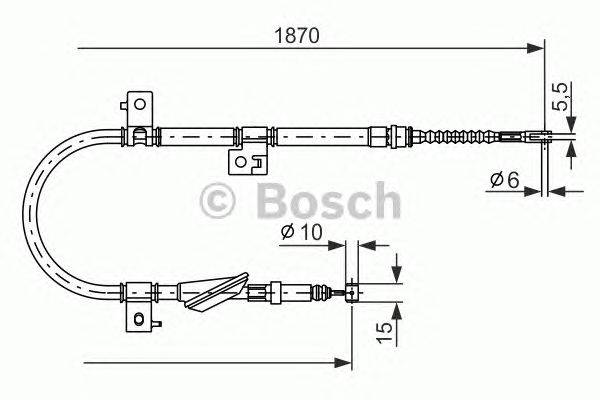 Трос, стояночная тормозная система BOSCH 1 987 477 673