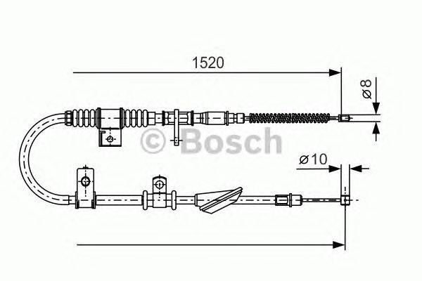 Трос, стояночная тормозная система BOSCH 1 987 477 741