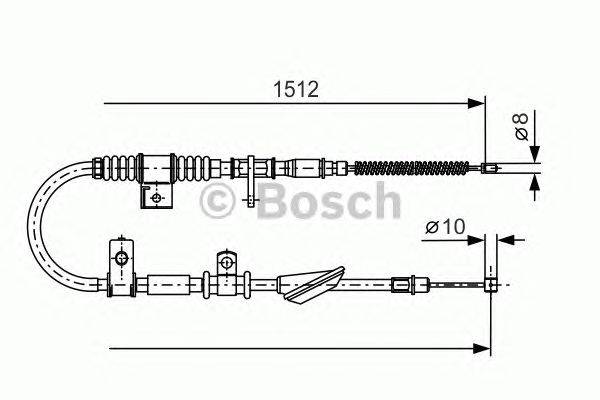 Трос, стояночная тормозная система BOSCH 1 987 477 742