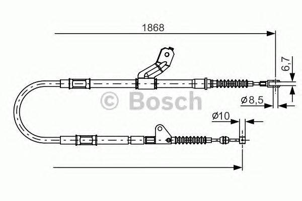 Трос, стояночная тормозная система BOSCH 1 987 482 158
