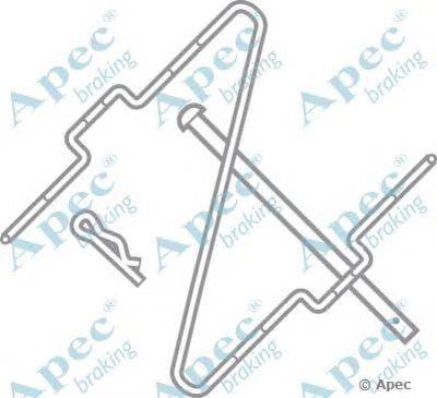 Комплектующие, тормозные колодки APEC braking KIT218