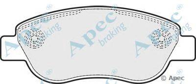 Комплект тормозных колодок, дисковый тормоз APEC braking PAD1412