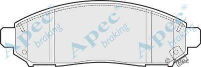 Комплект тормозных колодок, дисковый тормоз APEC braking PAD1490