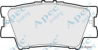 Комплект тормозных колодок, дисковый тормоз APEC braking PAD1591