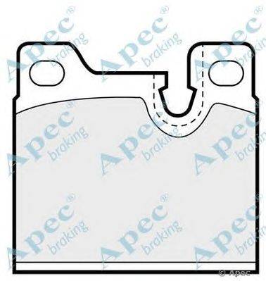 Комплект тормозных колодок, дисковый тормоз APEC braking PAD304
