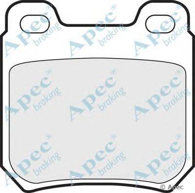 Комплект тормозных колодок, дисковый тормоз APEC braking PAD515