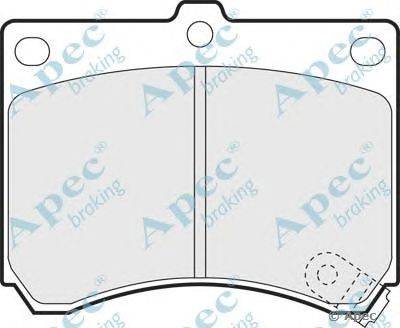 Комплект тормозных колодок, дисковый тормоз APEC braking PAD687