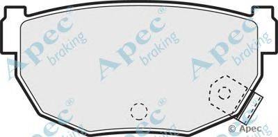 Комплект тормозных колодок, дисковый тормоз APEC braking PAD965