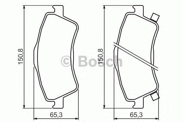 Комплект тормозных колодок, дисковый тормоз BOSCH 0 986 494 318