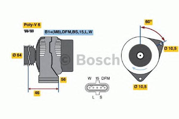Генератор BOSCH 0 124 555 052