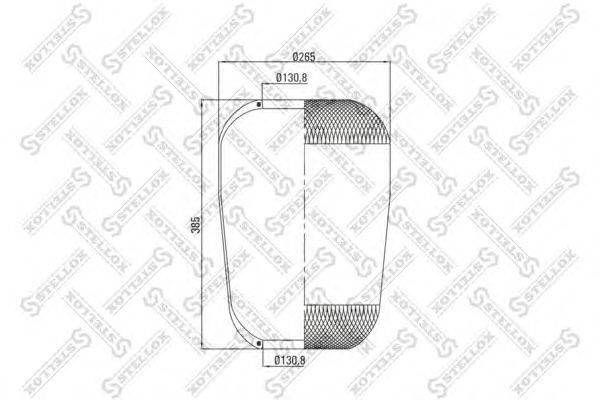 Кожух пневматической рессоры STELLOX 90-36335-SX