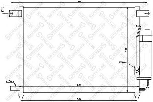 Конденсатор, кондиционер STELLOX 10-45079-SX