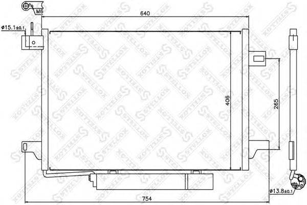 Конденсатор, кондиционер STELLOX 1045464SX