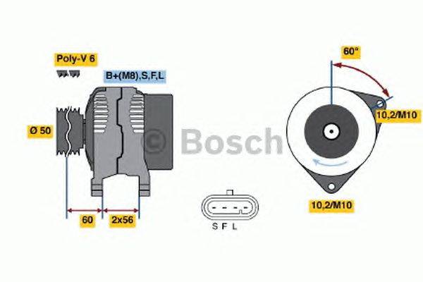 Генератор BOSCH 0 986 044 521